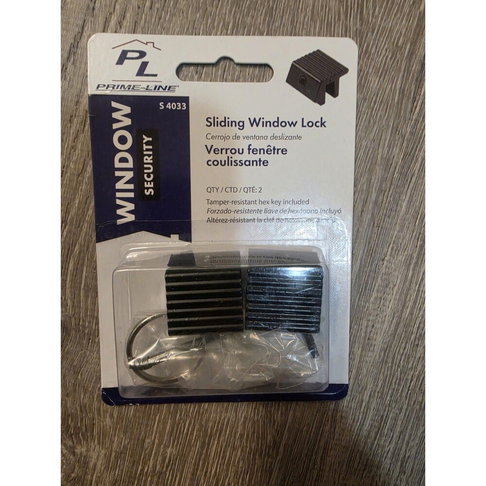 PRIME-LINE S 4033 Window Lock, Black, 1/2 in L, 1 in W 54DN56